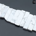 thumbnail image 1 of Nvzi pieza de cuentas dispersas de piedra original de textura blanca, cuentas irregulares planas largas con agujero horizontal, accesorios para pulseras y collares de cuentas DIY, decoración, 1 of 5