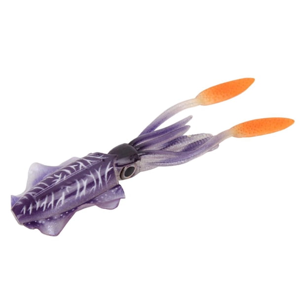 Señuelos de Pesca Suaves, Cebo de Pesca Artificial, Señuelo para Crankbait, Plantillas, Cola Larga Púrpura
