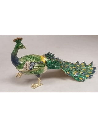 Peacock Jeweled Trinket Boxes