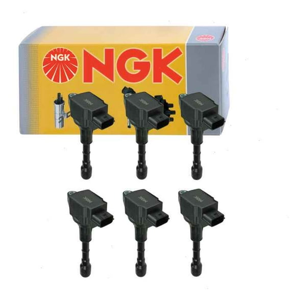 6 pc NGK Ignition Coils compatible with Nissan Frontier 4.0L V6 2017-2019