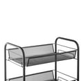 thumbnail image 4 of 4-Tier Kitchen Utility Storage Carts with Wheels, 17.5" x 10"x 33.5"Mesh Wire Basket Shelf Trolley with 5 Side Hooks, Heavy-Duty Laundry Cart Holds Detergent Bottles and Laundry Detergent, S13778, 4 of 7