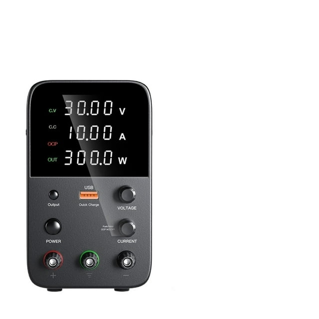 Alimentation Électrique DC Réglable 30V 10A LED Numérique Banc de Laboratoire Alimentation Stabilisée Régulateur de Tension Interrupteur, Facile à Utiliser