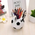 thumbnail image 2 of Creative Pen Holder, Football Multifunction Football Pen Box Desk DIY Plastic Round Pen Holder Porous Design, Pen Container for Home, Office and Desk, 2 of 5