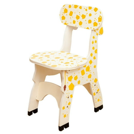 IBASETOY Wooden Giraffe Back Chair For Early Education Furniture Stool For Learning And Playtime And Stylish Design