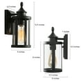 thumbnail image 4 of LNC 1-Light Black Farmhouse Outdoor Wall Sconce with clear Glass, 4 of 6