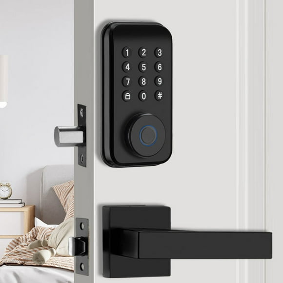 Door Locks with Keypads,Intelligent Fingerprint Lock Keypad Combination Lock Water Proof Door Lock Automatic Fingerprint Lock Warehouse Door Lock Tuya Intelligent Lock,Fingerprint Door Lock
