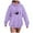 Purple, variant on Towmus Sweat Shirts for Womens Cute Graphic Print Love Heart Pullover Tops Drawstring Hoodie Casual Teens Girls Coats