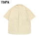 thumbnail image 3 of Camisas de carga con bordado de dibujos animados para hombre, camisas casuales retro de verano con solapa y manga corta con un solo pecho para hombre, 3 of 5
