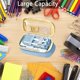 thumbnail image 2 of Estuche escolar extensible, estuche de lápices de gran capacidad, estuche escolar, organizador de papelería, bolsa de maquillaje para niñas, niños, estudiantes, niños, adultos, Ligh. Afortunado Sencillez, 2 of 5