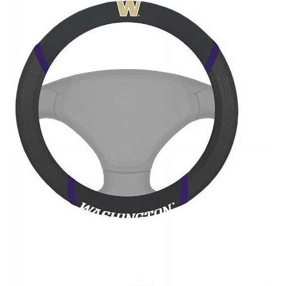 Fanmats 25599 Washington Huskies Embroidered Steering Wheel Cover