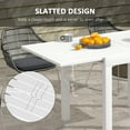 thumbnail image 5 of Outsunny Expandable Patio Dining Table for 4-6, Aluminum Extendable Outdoor Dining Table for Garden, Backyard, Poolside, Deck, White, 5 of 9