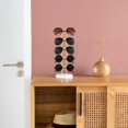thumbnail image 2 of Organizador de gafas de sol Mono con marco de metal con base de madera, color dorado, 2 of 7