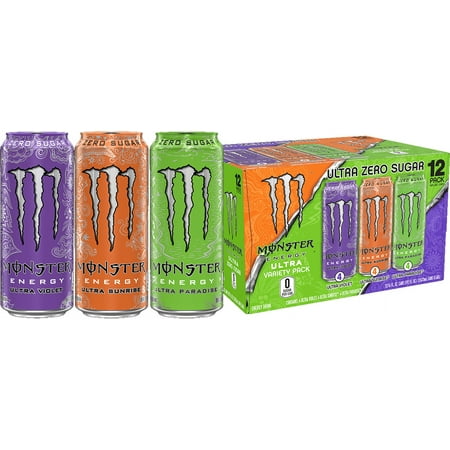 Monster Ultra VP, Sunrise, Violet, Paradise, 12 Count, 16 fl...