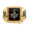 thumbnail image 4 of Solid 14k Yellow Gold Men's Masonic Ring Band Size 10, 4 of 6