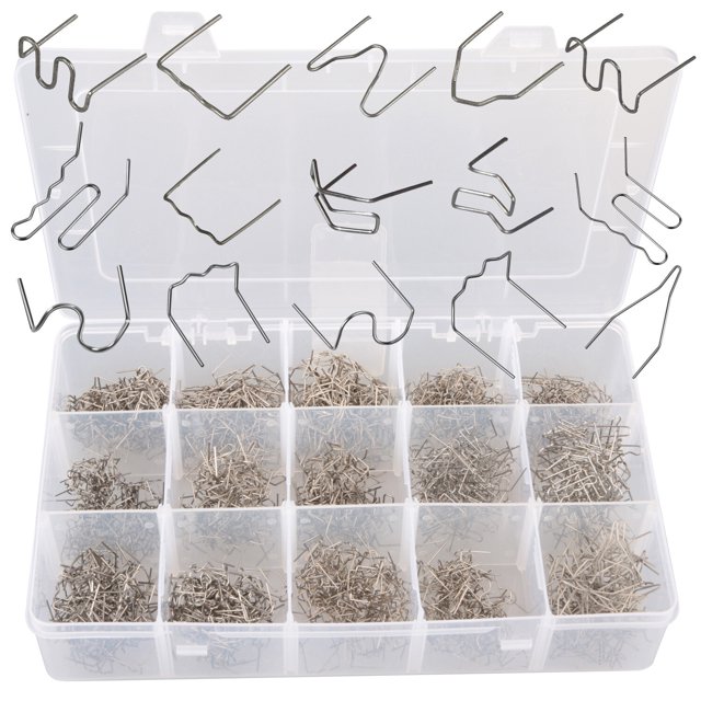 Kit de reparación de parachoques de coche con máquina de soldar plástico, 800 piezas, 6 tipos de clips