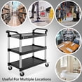 thumbnail image 7 of Jubilee Heavy-Duty 3-Tier Utility Service Cart with Wheels, 40.25" x 38.5", 7 of 7