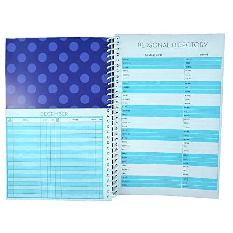 Budget Planner & Monthly Bill Organizer with Pockets – Home Finance Book