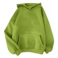 thumbnail image 2 of Titcea Hoodies for Women Solid Color Oversized Drawstring Long Sleeve Hoodie with Pockets Loose Casual Pullover Sweatshirt, 2 of 4