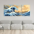 thumbnail image 2 of Hieng 3Pieces Canvas Wall Art Decor Modern Artwork Painting Print Abstract Brown And Beige Swirls Poster Wall Art for Living Room Home Decoration （Only canvas）, 2 of 6
