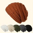 thumbnail image 3 of Slouchy Beanies for Women Cable Knit Winter Hats Ladies Gifts Chunky Skull Cap Thick Warm Stocking Caps for Cold Weather, 3 of 3