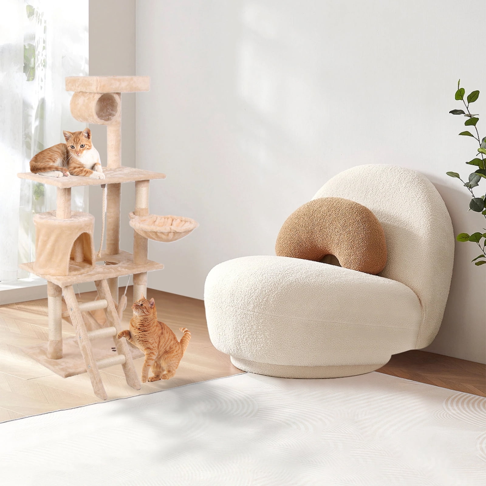 Cat Tree Condo 5- Level Multi-Functional Cat Tree with Scratching Post