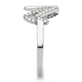 thumbnail image 4 of Womens Silver Rings No Plating 316L Stainless Steel Ring with AAA Grade CZ in Clear DA339, 4 of 5