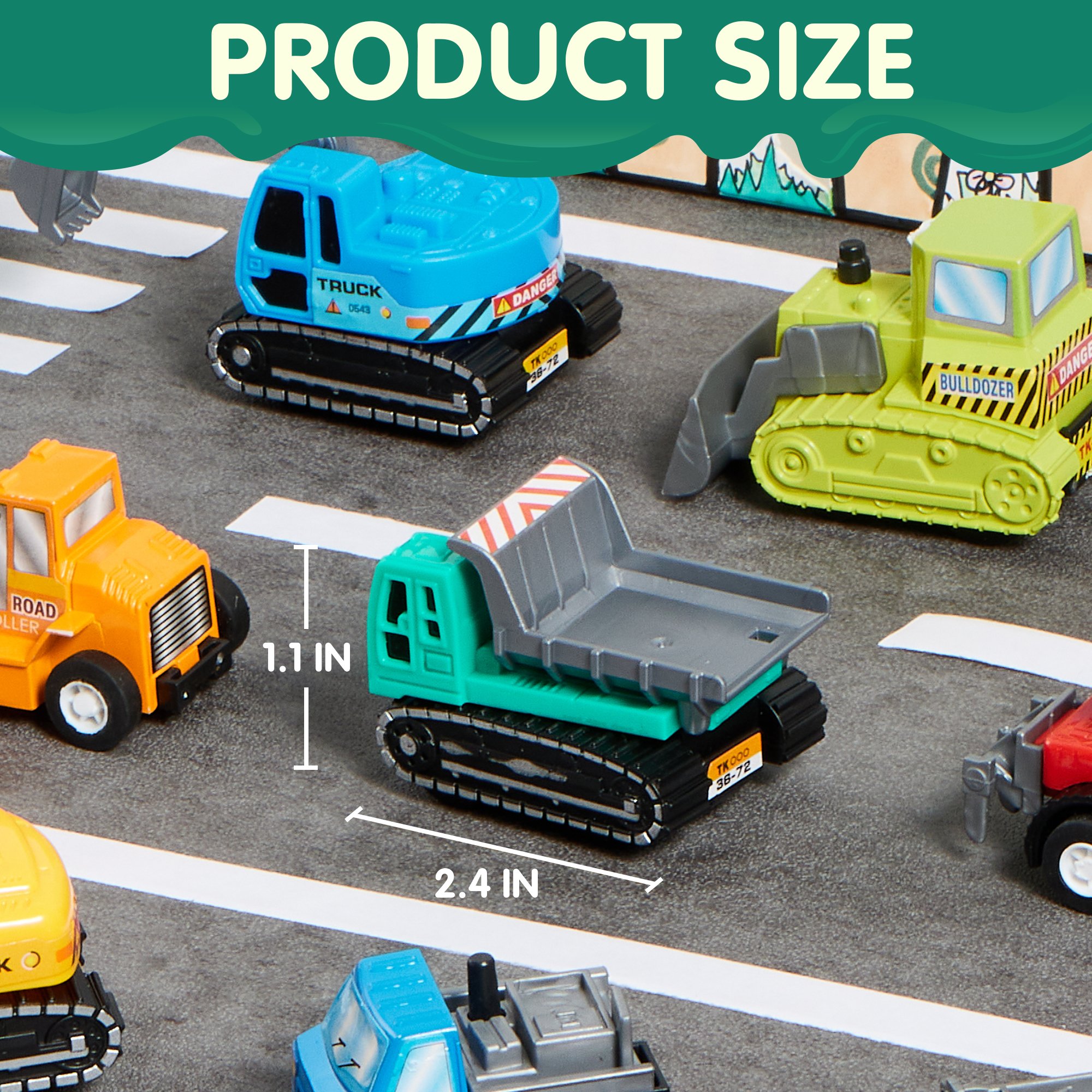 Joyfy 18-Piece Toy Car Set, Friction Pull-Back Vehicles photo 5