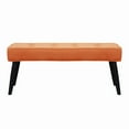 thumbnail image 2 of Costaelm Hank Tufted Velvet Upholstered Bench, Velvet Orange, 2 of 6