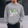 thumbnail image 1 of WAENQINLA Chandails Graphiques de la Saint-Valentin pour Hommes, Imprimé Cœur et Lettres, Col Rond, Manches Longues, Ample, 1 of 6