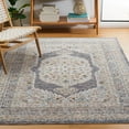 thumbnail image 2 of SAFAVIEH Sierra Isidora Medallion Area Rug, Ivory/Grey, 6' x 6' Square, 2 of 8