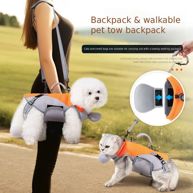Pet Sling Carrier Bag Dog Puppy Cat Lift Harness Vest Travel Tote Shoulder Bag Pack Breathable Mesh Adjustabled Padded Strap Bag For Dogs Cats
