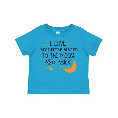 

Inktastic I Love My Little Sister to the Moon and Back Gift Toddler Boy or Toddler Girl T-Shirt