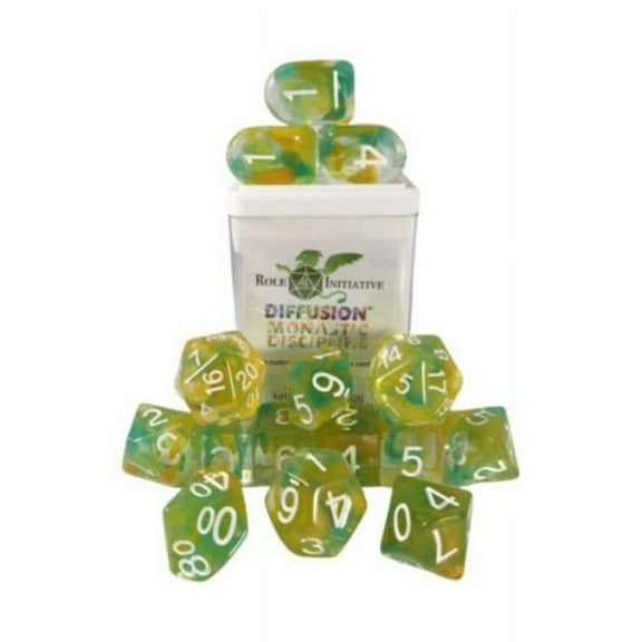 Role 4 Initiative R4I50526-FC-S Diffusion Monastic Discipline SPR Dice, Set of 15