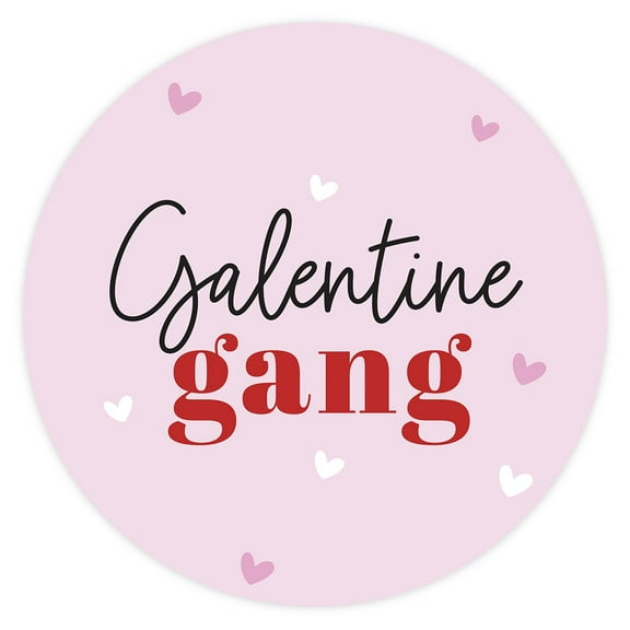 Galentine Gang Stickers, Cute Pink & Red, Galentines Day Decorations, Party Favors, 40-Pack
