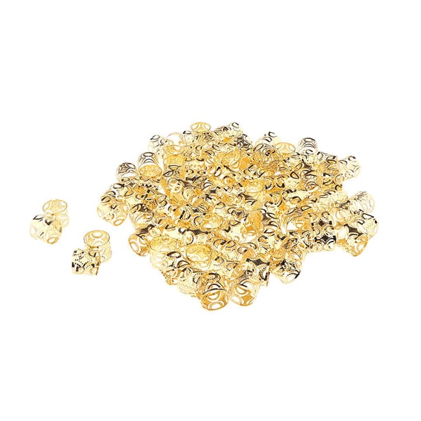 100 Piezas de DIY Estilo Decoración Del Cabello Aro Decoración Sunnimix Oro