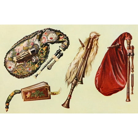 Musical Instruments 1921 Bagpipes 1 Canvas Art - William Gibb (24 x 36)