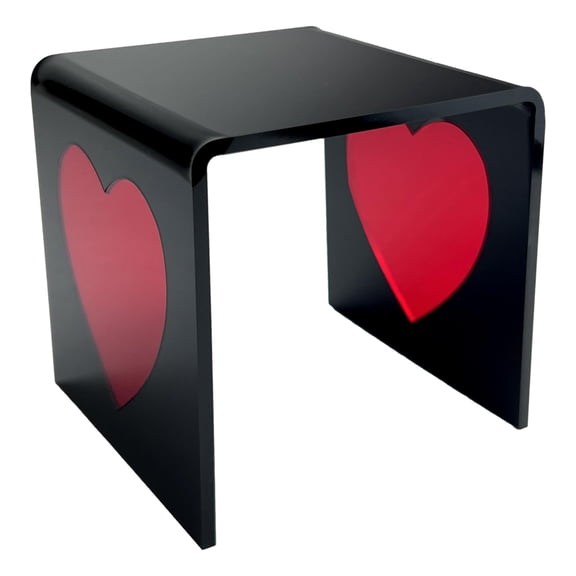 T'z Tagz Acrylic Custom-Made Collectible Showcase Heart Riser Display Stand