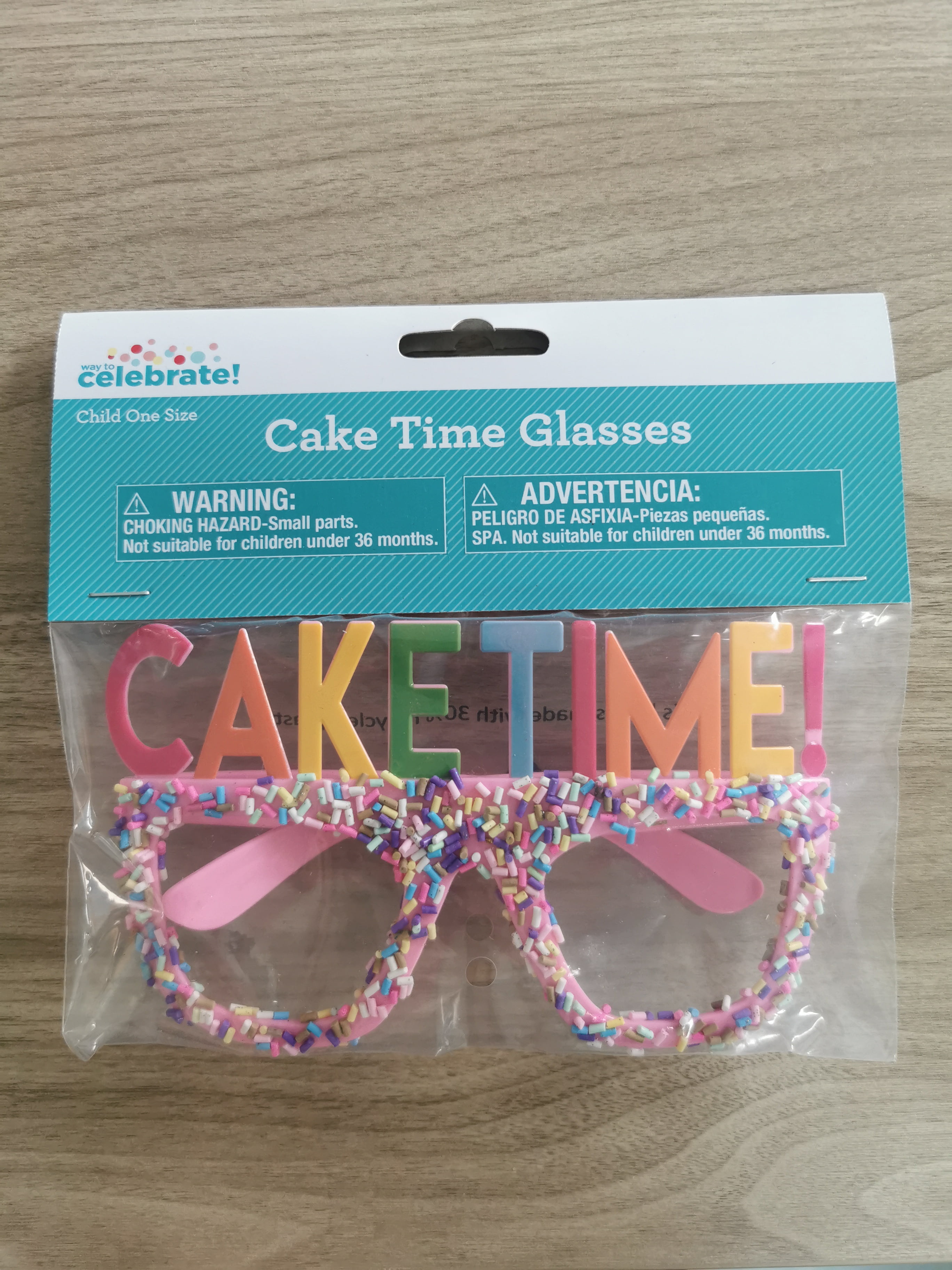 Multicolor Cake Time Birthday Party Glasses, by Way To Celebrate