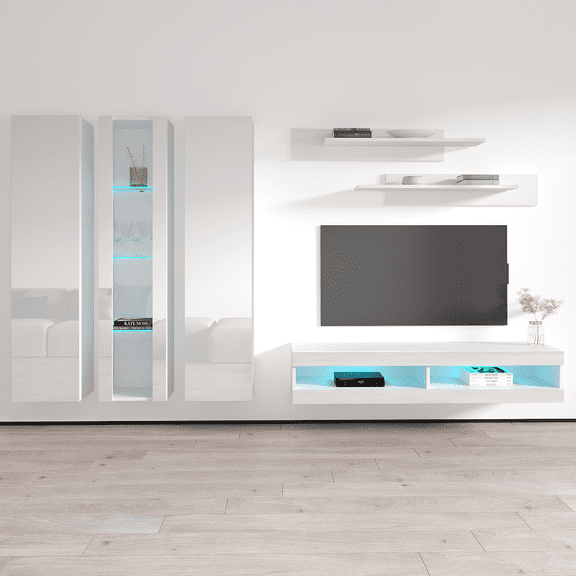 Fly C4 34TV Wall Mounted Floating Modern Entertainment Center