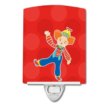 

Caroline s Treasures BB8701CNL Circus Clown Ceramic Night Light 6x4x3 multicolor