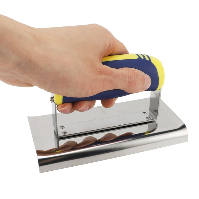 Flat Finishing Trowel, Portable Multifunctional Efficient Leveling Comfortable Grip Corner Trowel Stainless Steel Professional for Renovation Tasks