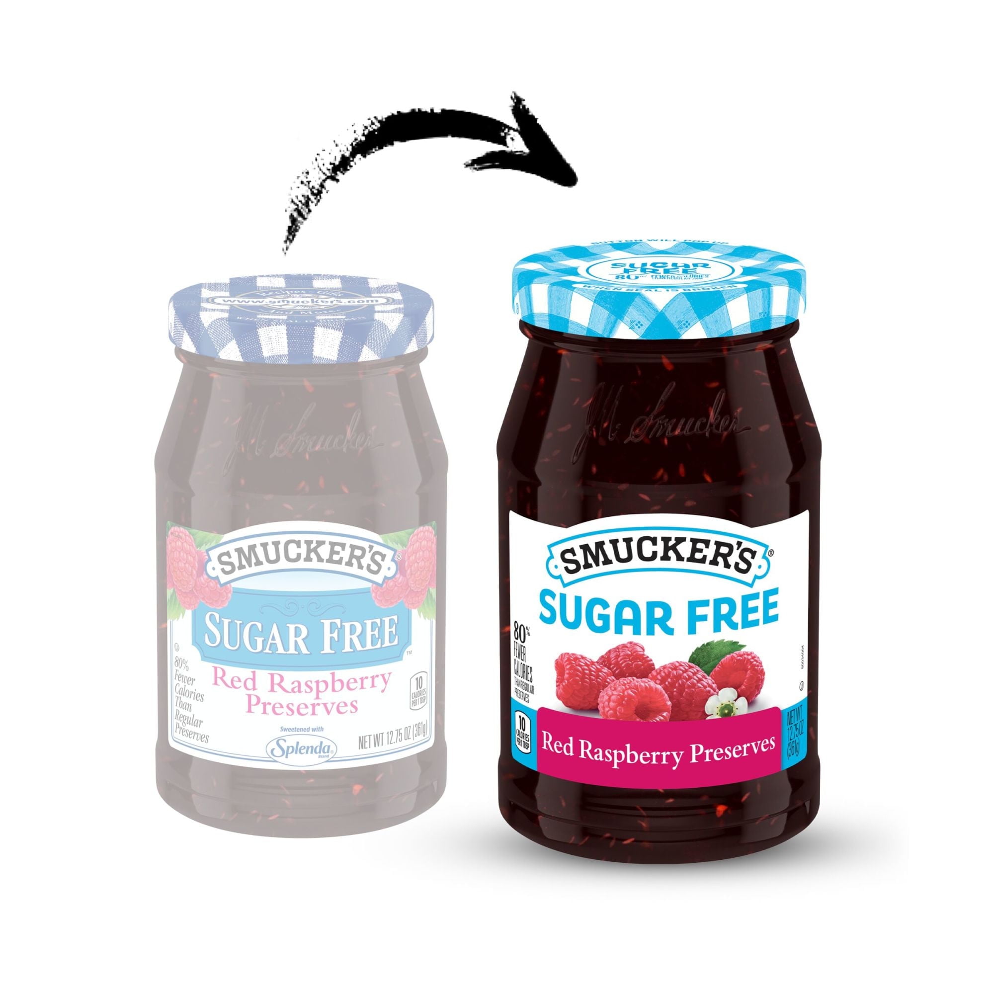 Smucker's Sugar Free Red Raspberry Preserves with Splenda Brand Sweetener, 12.75 Ounces, Pack of 2