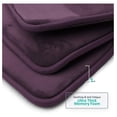 thumbnail image 6 of KriKac Bath Mat Set – Memory Foam Bath Mat - Soft Bathroom Rug - Non Slip and Super Absorbent - Fast Drying Machine Washable Bath Mat Set of 2 20 x 32, 17 x 24, Purple Eggplant, 6 of 8