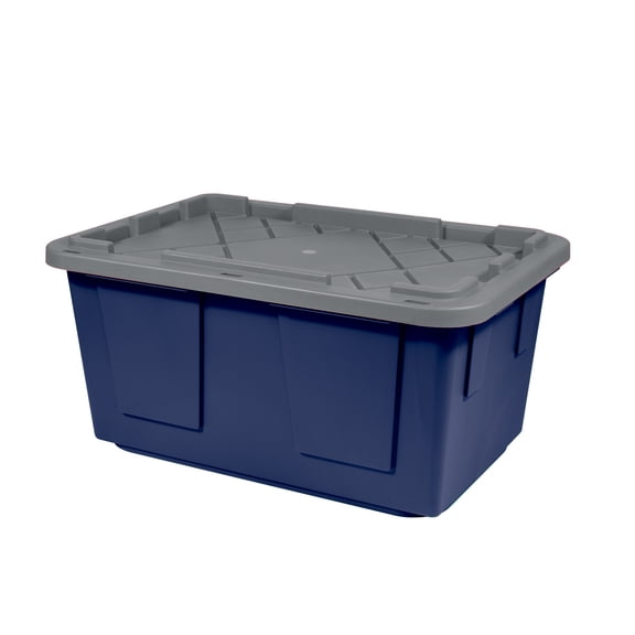 GreenMade 27 Gallon ProGrade Storage Tote, Team Colors Lid & Base, Heavy-Duty Sports Fan Gear Bin