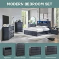 thumbnail image 3 of MIHOVER Modern 7 Drawer Vertical Dresser - 47'' Wood Storage Cabinet with Assembly, Chest of Drawers for Bedroom & Living Room, 3 of 7