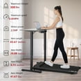 thumbnail image 6 of Tikmboex 2.5HP Walking Pad Treadmill with Smart App Remote Control and LED Display, Electric Jogging Running Machine for Home Office Use, Black, 6 of 8