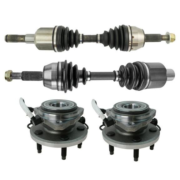 TRQ Front CV Axle Shaft Assembly Wheel Hub Bearing Set 4pc for Ranger B4000 PSA28583