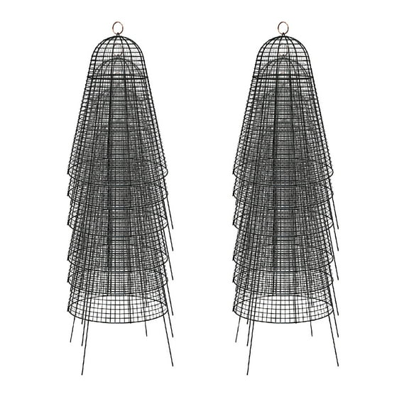 Panacea Large Metal Wire Garden Plant Protector Bells 20" H x 14" Dia. Set of 12 Bell Type Guard