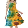 thumbnail image 2 of Nmnitkp Girl Dresses Cute Summer Sundress Boho Strap Casual Sleeveless Tiered Cami Dresses Multicolor,11 Years, 2 of 5