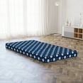 thumbnail image 5 of Sports Foldable Mattress, Baseball Stripes, 74.8" x 39.4", Night Blue Red White, by Ambesonne, 5 of 6